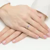 Złoty pierścionek z tanzanitem 0,15ct i brylantami 0,07ct W0459
