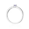 Złoty pierścionek z tanzanitem 0,15ct i brylantami 0,05ct W0288