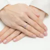 Złoty pierścionek z tanzanitem 0,15ct i brylantami 0,05ct W0288