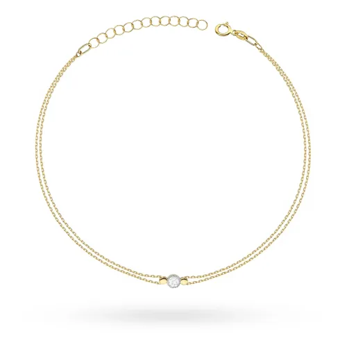 Złota bransoletka z brylantem 0,10ct B0004