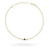 Złota bransoletka z rubinem 0,15ct i brylantami 0,029ct B0005