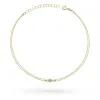 Złota bransoletka ze szmaragdem 0,15ct i brylantami 0,029ct B0005