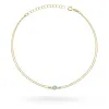 Złota bransoletka z topazem 0,15ct i brylantami 0,029ct B0005