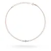 Złota bransoletka z topazem 0,15ct i brylantami 0,029ct B0005