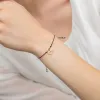 Bransoletka na sznurku z serduszkiem i brylantem  0,005ct B0010