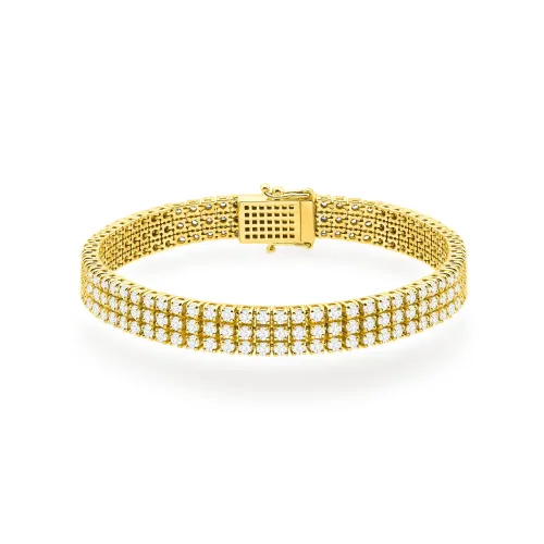 Złota bransoletka z diamentami laboratoryjnymi 4,44ct B0035