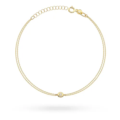 Złota bransoletka z brylantem 0,02ct B0038