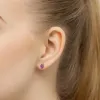 Złote kolczyki z ametystem 0,80ct i brylantami 0,029ct K0001