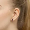 Złote kolczyki z szafirem 1,40ct i brylantami 0,029ct K0001