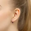 Złote kolczyki z rodolitem 1,00ct i brylantami 0,029ct K0011