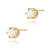 Złote kolczyki z brylantami 0,16ct K0032