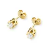 Złote kolczyki z brylantami 0,16ct K0032
