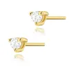Złote kolczyki z brylantami 0,08ct K0035