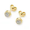 Złote kolczyki kółeczka z brylantami 0,08ct K0041
