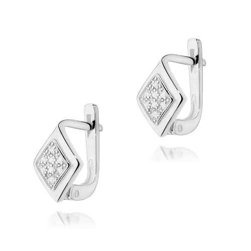 Złote kolczyki z brylantami 0,08ct K0052