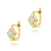 Złote kolczyki z brylantami 0,08ct K0052
