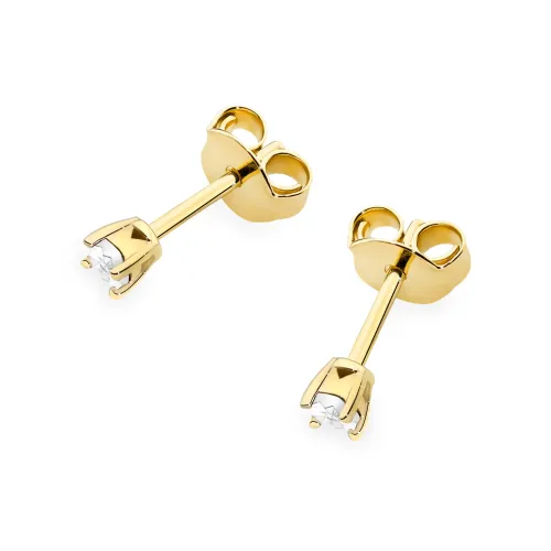 Złote kolczyki z brylantami 0,06ct K0058