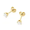 Złote kolczyki z brylantami 0,16ct K0058