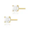 Złote kolczyki z brylantami 0,16ct K0058