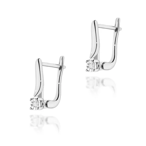 Złote kolczyki z brylantami 0,02ct K0065