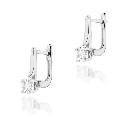 Złote kolczyki z brylantami 0,16ct K0065