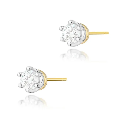 Złote kolczyki z brylantami 0,30ct K0068