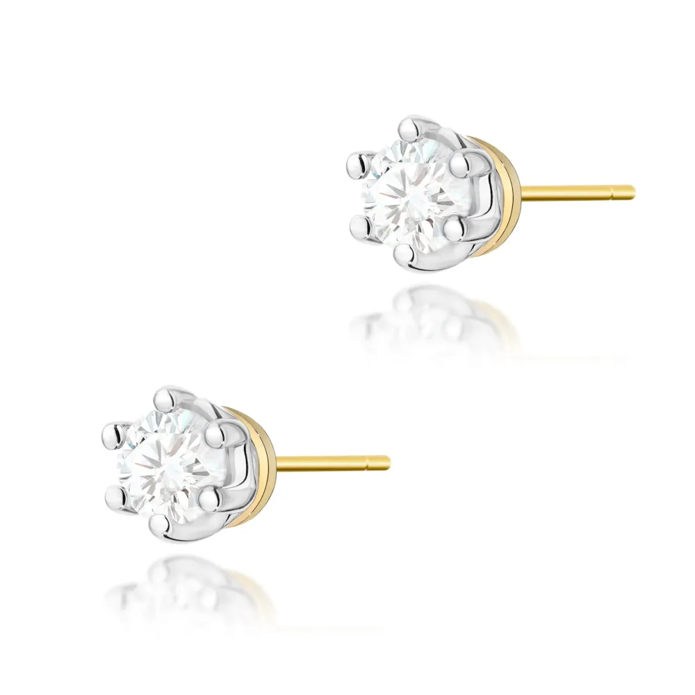 Złote kolczyki z brylantami 0,30ct K0068