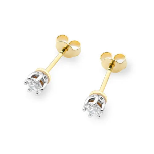 Złote kolczyki z brylantami 0,30ct K0068
