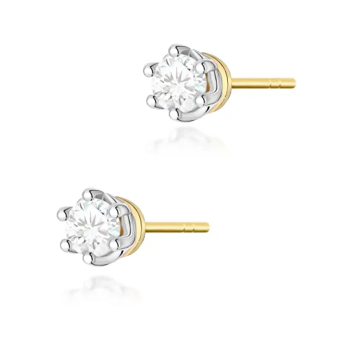 Złote kolczyki z brylantami 0,80ct K0069