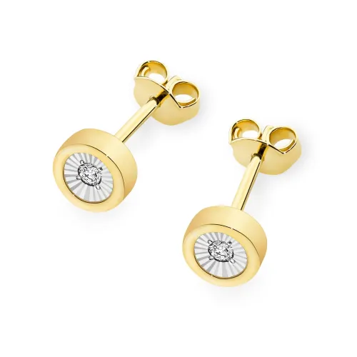 Złote kolczyki z brylantami 0,16ct K0081