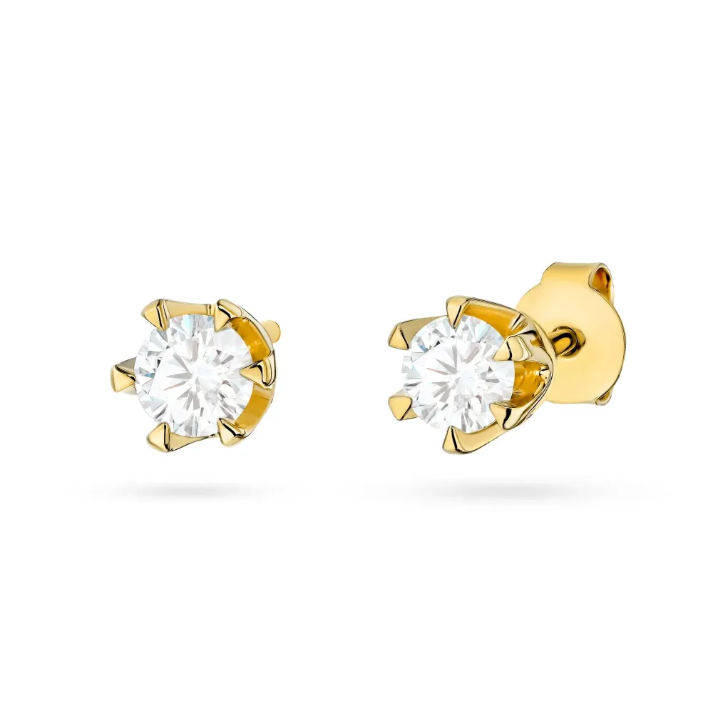 Złote kolczyki z diamentami laboratoryjnymi 0,60ct K0220