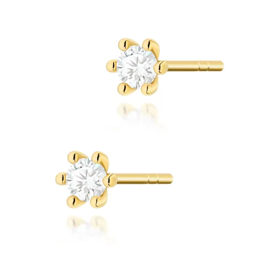 Złote kolczyki z brylantami 0,16ct K0222