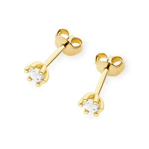 Złote kolczyki z brylantami 0,16ct K0222