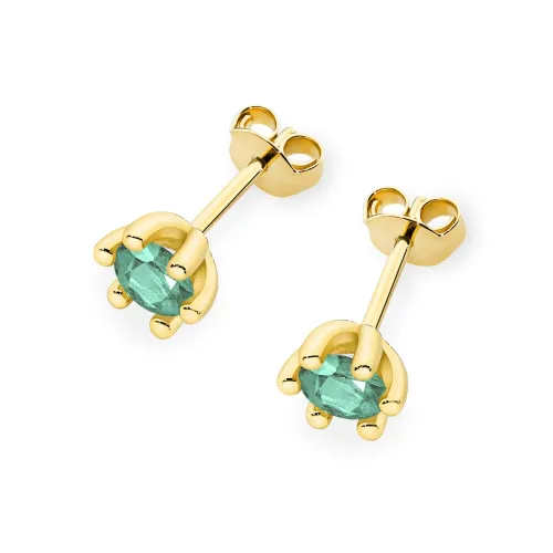 Złote kolczyki ze szmaragdem 0,60ct K0222