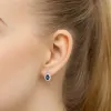 Złote kolczyki z szafirem 1,40ct i brylantami 0,19ct K0312