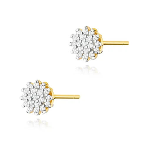 Złote kolczyki z brylantami 0,19ct K0401