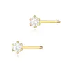 Złote kolczyki z brylantami 0,08ct K0501