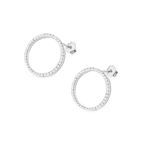 Złote kolczyki koła z brylantami 0,40ct K0442