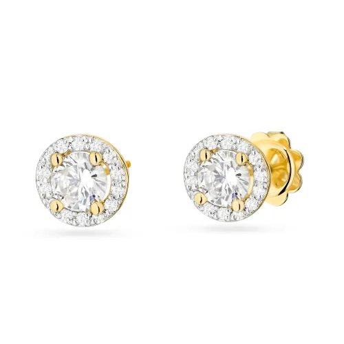 Złote kolczyki z diamentami laboratoryjnymi 1,241ct K0509