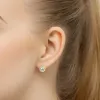 Złote kolczyki z topazem 1,00ct i brylantami 0,24ct K0514