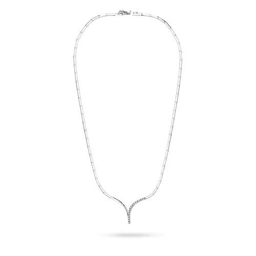 Naszyjnik z białego złota z brylantami 0,16ct N0073