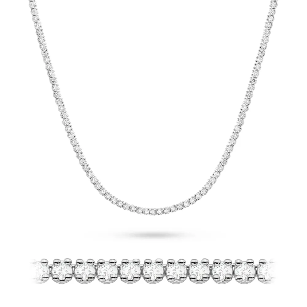 Złoty naszyjnik z diamentami laboratoryjnymi 6,90ct N0074