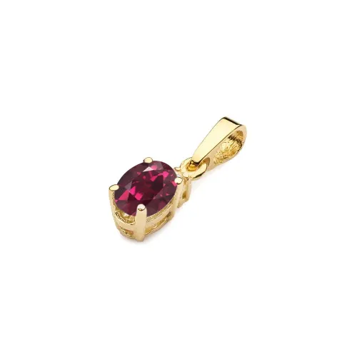 Złota zawieszka z rodolitem 0,50ct i brylantem 0,0145ct Z0001
