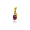 Złota zawieszka z rodolitem 0,50ct i brylantem 0,0145ct Z0001