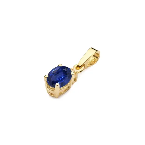 Złota zawieszka z szafirem 0,70ct i brylantem 0,0145ct Z0001