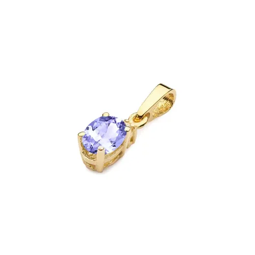 Złota zawieszka z tanzanitem 0,40ct i brylantem 0,0145ct Z0001