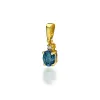 Złota zawieszka z topazem London Blue 0,50ct i brylantem 0,0145ct Z0001