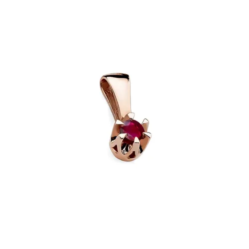 Złota zawieszka z rubinem 0,15ct Z0032