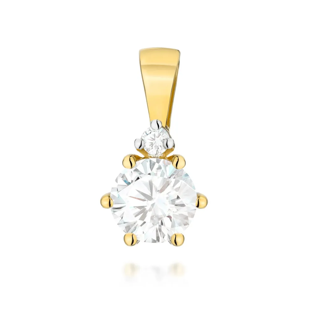 Złota zawieszka z diamentami laboratoryjnymi 0,5145ct Z0076
