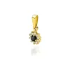 Złota zawieszka z czarnym diamentem 0,12ct i brylantami 0,086ct Z0185